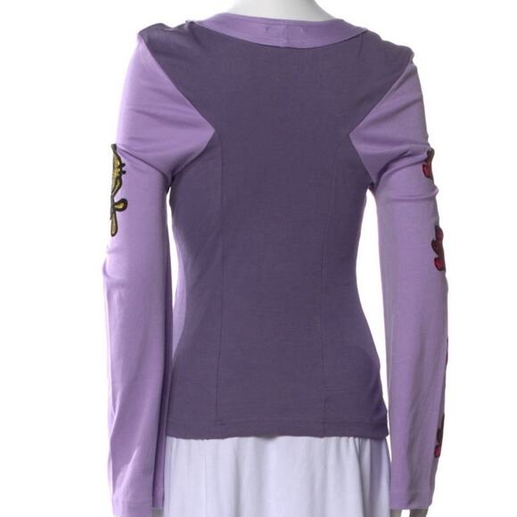 Heaven by Marc Jacobs Purple Bunny Graphic Long Sleeve Top Women’s S - Picture 2 of 12